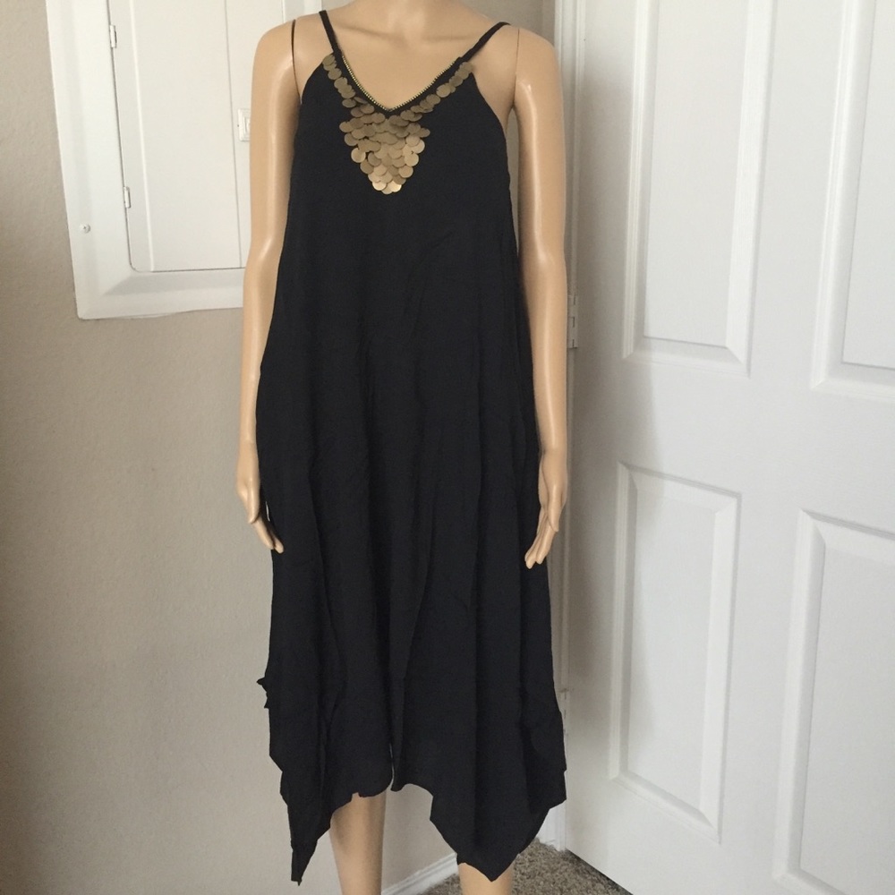 New💥! NADINA black & gold embellished dress - Picture 4 of 7